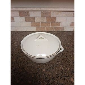 Ballerina Platinum by Universal 8in 1.25 Qt Round Covered Casserole Dish USA MCM